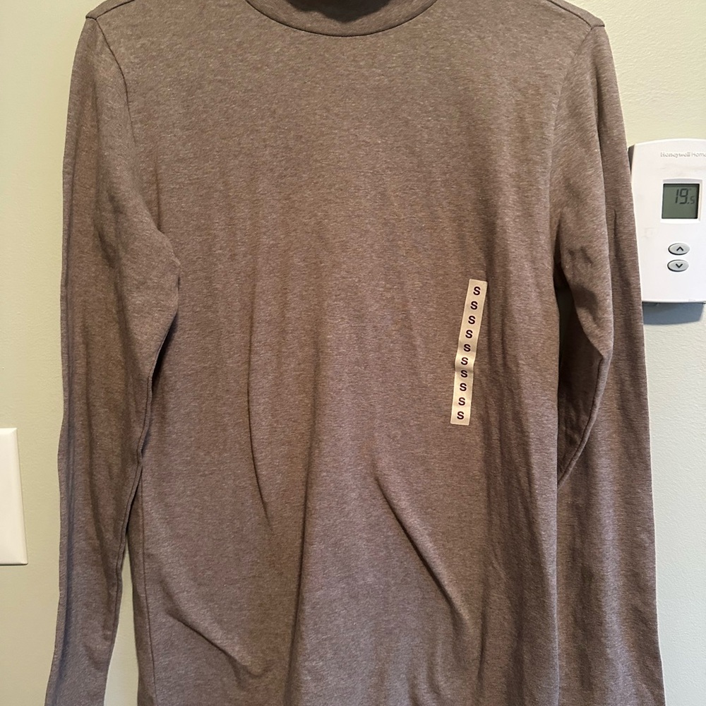 MUJI mocha brown mock turtleneck